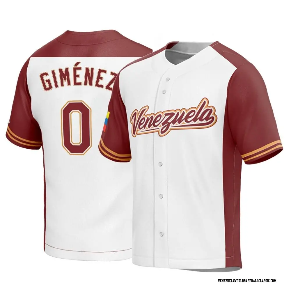 Men's Andres Gimenez Venezuela Baseball Replica White 2023 World