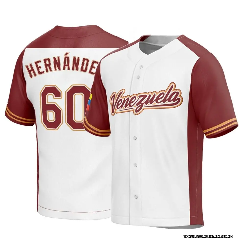 Men's Darwinzon Hernandez Venezuela Baseball Replica White 2023 World
